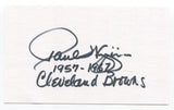 Paul Wiggin Signed 3x5 Index Card Autograph Football NFL Cleveland Browns