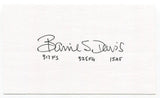 Barrie Davis Signed 3x5 Index Card Autograph WWII Flying Ace Fighter Pilot