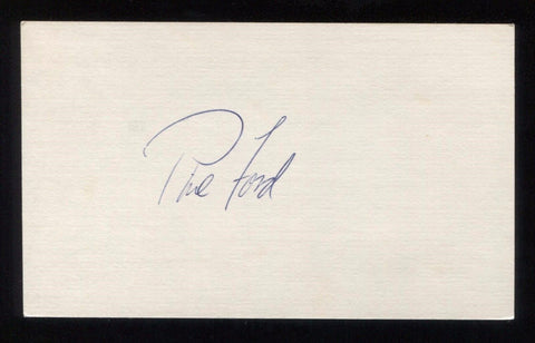 Phil Ford Vintage Signed 3x5 Index Card Autographed From The 1970's 