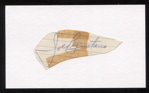 Joe Pignatano Signed Cut Autographed Index Card Circa 1962 Baseball Signature