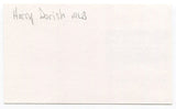 Harry Dorish Signed 3x5 Index Card Autographed Signature Baseball White Sox