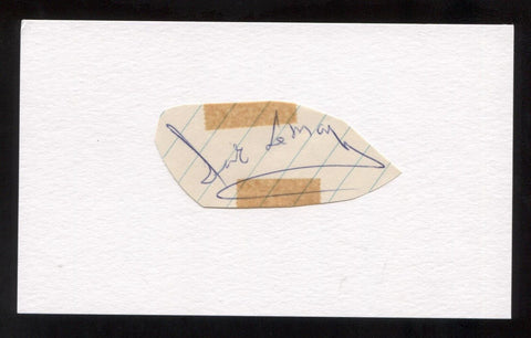 Dick LeMay Signed Cut Autographed Index Card Circa 1962 Baseball Signature