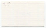 Leo Wells Signed 3x5 Index Card Baseball Autographed Signature