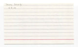 Johnny Schmitz Signed 3x5 Index Card Baseball Autographed Signature