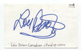 Lou Dinos Signed 3x5 Index Card Autographed Signature Comedian Comic Actor