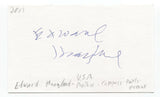 Edward Hoagland Signed 3x5 Index Card Autographed Signature Author Writer