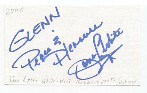 Jana Lynne White Signed 3x5 Index Card Autographed Signature Much Music Host