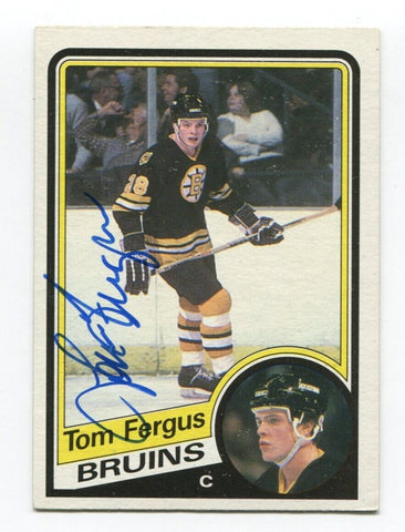 1984-85 Topps Tom Fergus Signed NHL Hockey Card Autograph AUTO #3