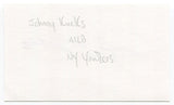 Johnny Kuck Signed 3x5 Index Card Autographed Baseball MLB New York Yankees
