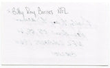 Billy Ray Barnes Signed 3x5 Index Card Autographed Signature Philadelphia Eagles