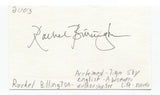 Rachel Billington Signed 3x5 Index Card Autographed Signature Author Writer