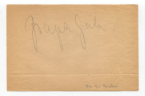 Zsa Zsa Gabor Signed Album Page Autographed Actress Moulin Rouge