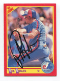 1990 Score Rex Hudler Signed Card Baseball MLB Autograph AUTO #287 Expos