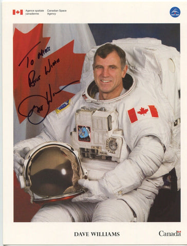 Dave Williams Signed 8.5x11 Photo Autographed Signature NASA Astronaut Space CSA