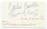 Tower of Power - Emilio Castillo Signed 3x5 Index Card Autographed Signature