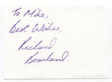 Richard Beanland Signed Page Autographed Signature Inscribed "To Mike"