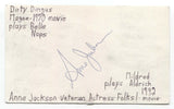 Anne Jackson Signed 3x5 Index Card Autographed Signature Actress