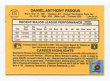 1987 Donruss Dan Pasqua Signed Card Baseball MLB Autographed Auto #474