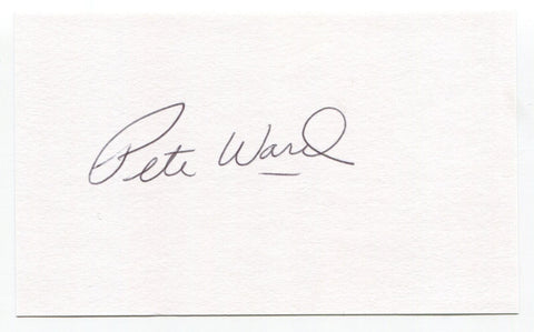 Peter Pete" Ward Signed 3x5 Index Card Autograph Baseball MLB New York Yankees