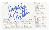Joyce Van Patten Signed 3x5 Index Card Autographed Actress Monkey Shines