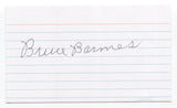 Bruce Barmes Signed Index Card Autographed Baseball Washington Senators