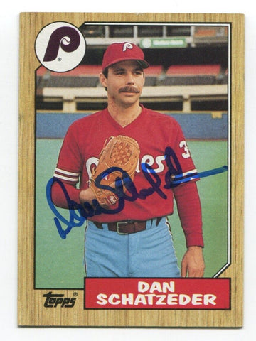 1987 Topps Dan Schatzeder Signed Card Baseball AUTO #789 Philadelphia Phillies