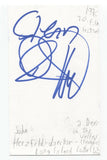 John Herzfeld Signed 3x5 Index Card Autographed Signature Film Director 