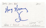 Danko Jones Band - John Calabrese Signed 3x5 Index Card Autographed Signature