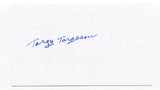 LaVern Torgeson Signed 3x5 Index Card Autograph Football NFL Detroit Lions