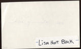 Lisa Hartman Black Signed Index Card  Autographed Signature AUTO From 1992