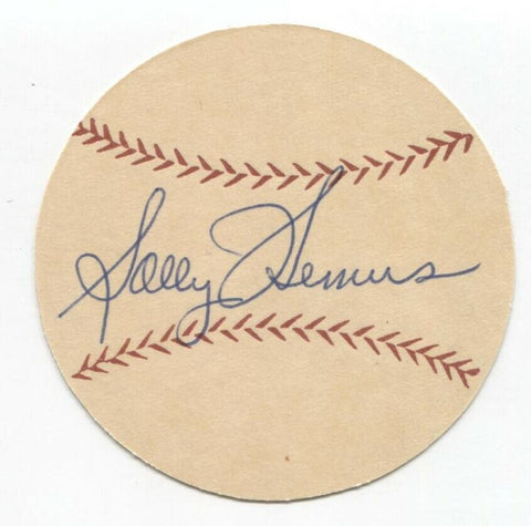 Solly Hemus Signed Paper Baseball Autograph Signature St Louis Cardinals