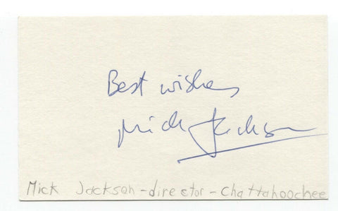 Mick Jackson Signed 3x5 Index Card Autographed Signature Director The Bodyguard