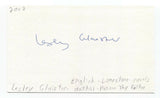 Lesley Glaister Signed 3x5 Index Card Autographed Signature Author Writer