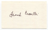 Frank Crosetti Signed 3x5 Index Card Baseball Autographed Signature Yankees