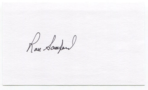 Ron Samford Signed 3x5 Index Card Autographed MLB Baseball New York Giants