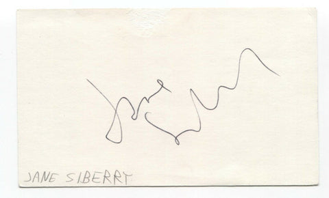 Jane Siberry Signed 3x5 Index Card Autographed Signature Singer