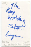 Larysa Harapyn Signed 3x5 Index Card Autographed Signature Reporter Journalist