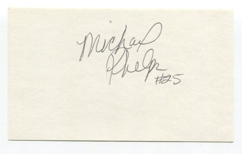 Mike Phelps Signed 3x5 Index Card Autographed Basketball Seattle SuperSonics #25