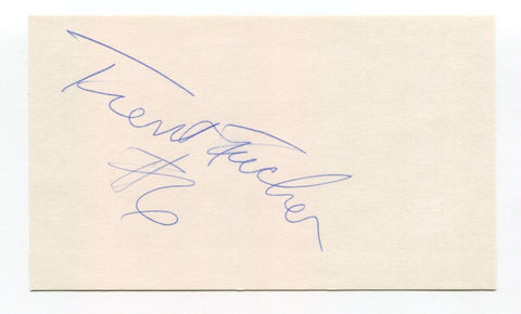 Trent Tucker Signed 3x5 Index Card Autographed Basketball NBA 1993 Chicago Bulls