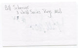 Bill Scherrer Signed 3x5 Index Card Autographed MLB Baseball Cincinnati Reds