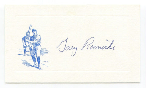 Gary Roenicke Signed Card Autograph Baseball MLB Roger Harris Collection