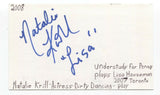 Natalie Krill Signed 3x5 Index Card Autographed Signature Actress The Next Step