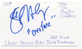 Shuler Hensley Signed 3x5 Index Card Autographed Actor Law and Order Van Helsing