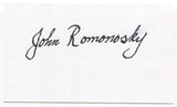 John Romonosky Signed 3x5 Index Card Autographed MLB Baseball St Louis Cardinals