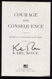 Karl Rove Signed Book Page Cut Autographed Signature Chief of Staff