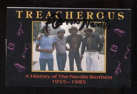 Aaron Neville Signed Treacherous Cassette Tape Insert Cover Autographed 
