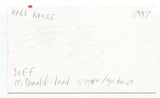 Redd Kross Jeff McDonald Signed 3x5 Index Card Autographed Signature