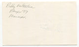 Bobby Valentine Signed 3x5 Index Card Autograph Baseball '69 Los Angeles Dodgers