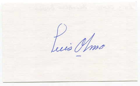 Luis Olmo Signed 3x5 Index Card Autographed MLB Baseball Brooklyn Dodgers