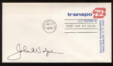 John Volpe Signed First Day Cover Autographed FDC Signature Governor